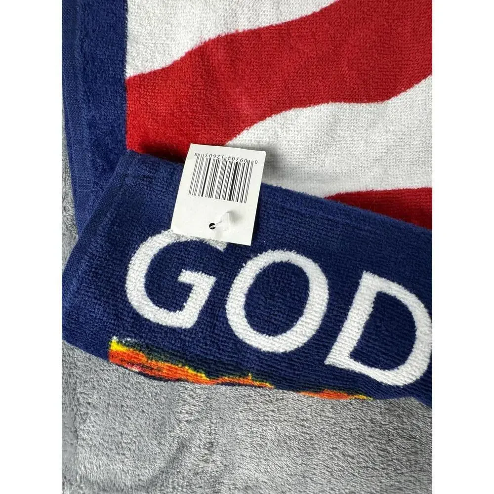 Patriotic Statue of Liberty and American Flag Beach Towel or Tapestry